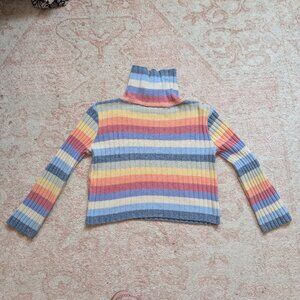 Vintage rainbow turtleneck sweater